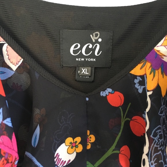 NWOT eci New York floral maxi dress XL - Picture 4 of 8